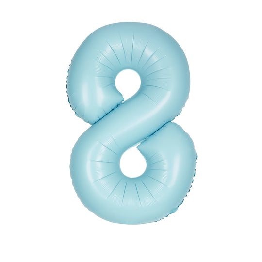 Matte Powder Blue Foil Numbers 34"