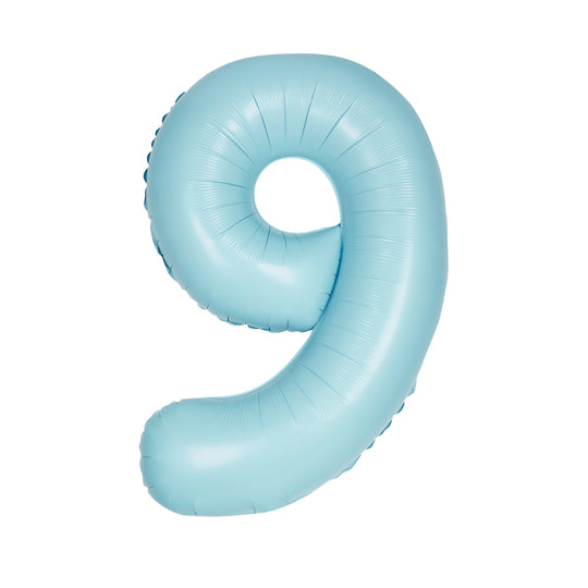 Matte Powder Blue Foil Numbers 34"