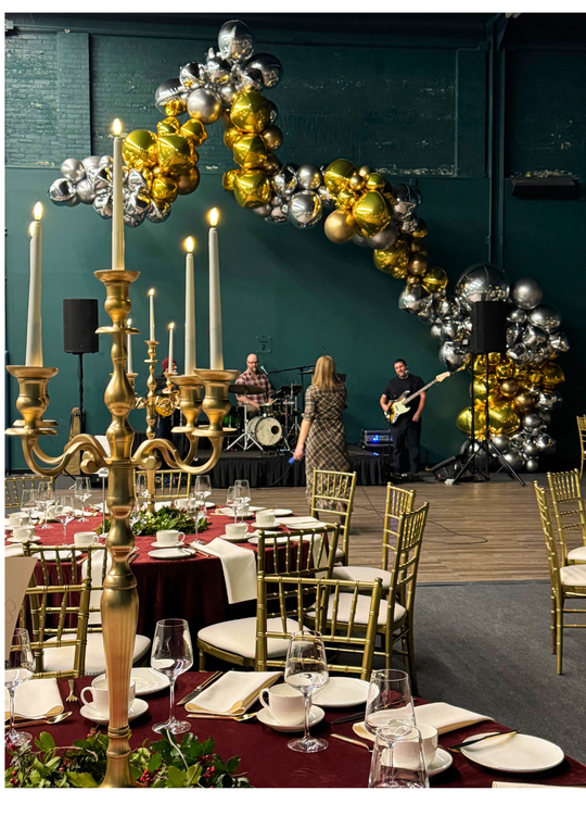 Hanging Sphere garland installation