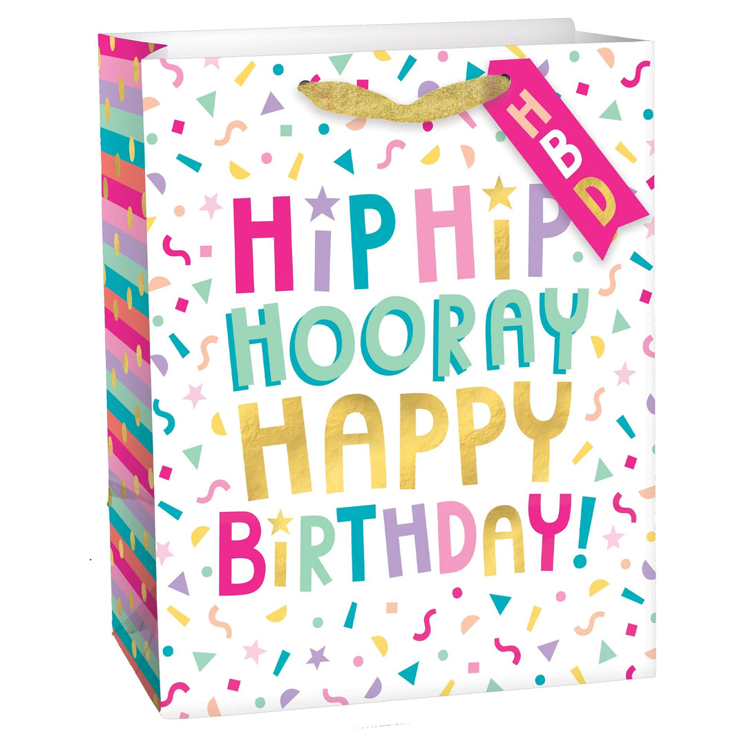 Hip Hip Hooray Birthday Gift Bag Medium
