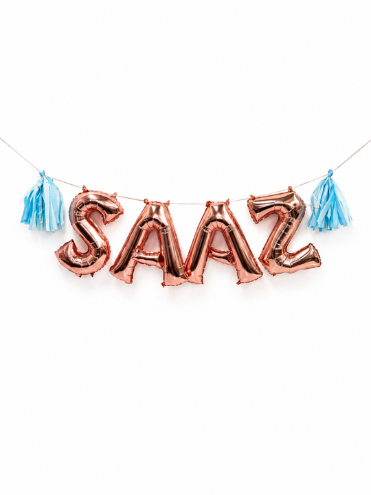 16" air filled letter and number balloons