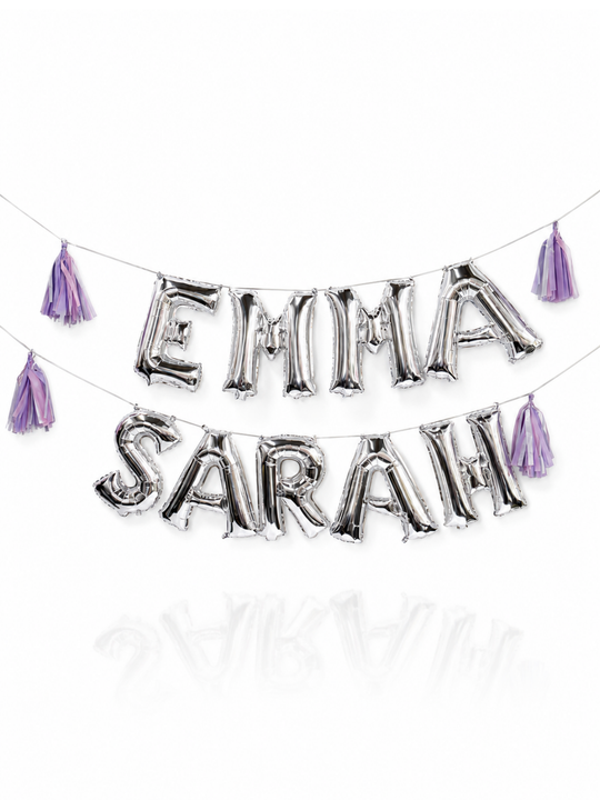 16" air filled letter and number balloons