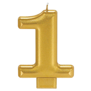 Gold Numeric Birthday Candles