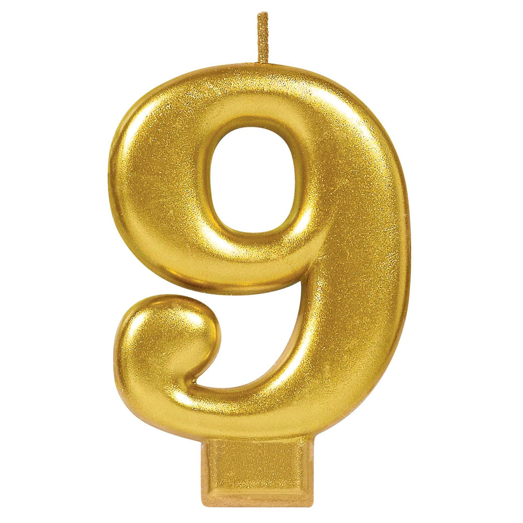 Gold Numeric Birthday Candles