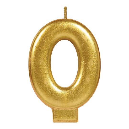 Gold Numeric Birthday Candles
