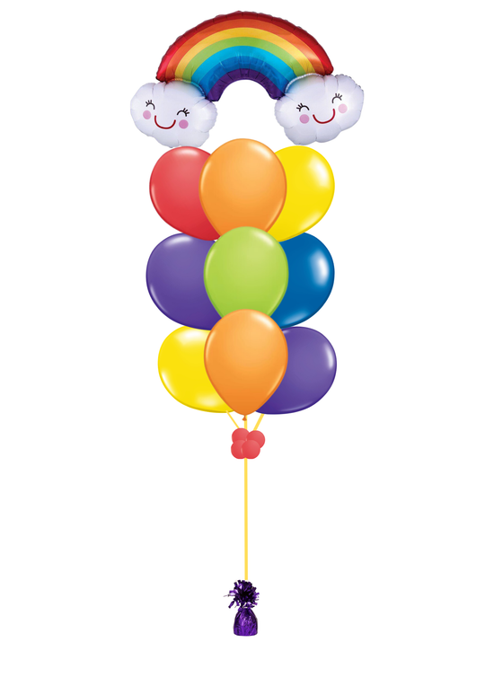 Happy Rainbow Balloons Bouquet