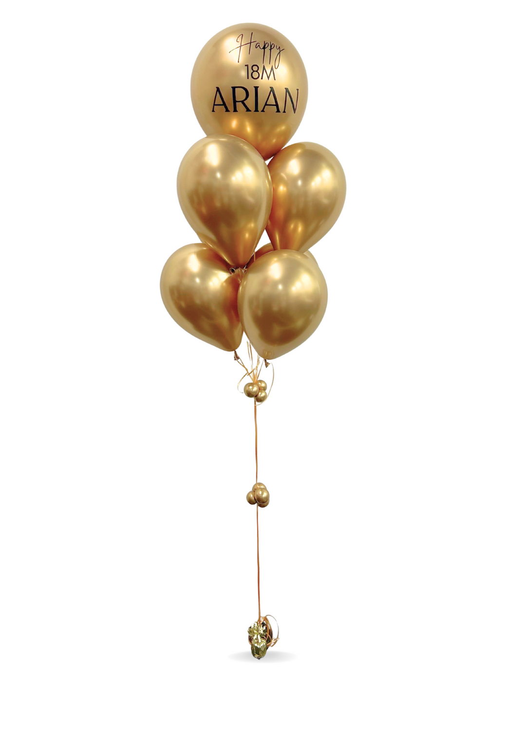 17" Custom message Balloon Bouquet (qty 1)