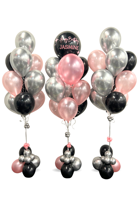 17" custom message bouquet package (3 bouquets as seen in image)