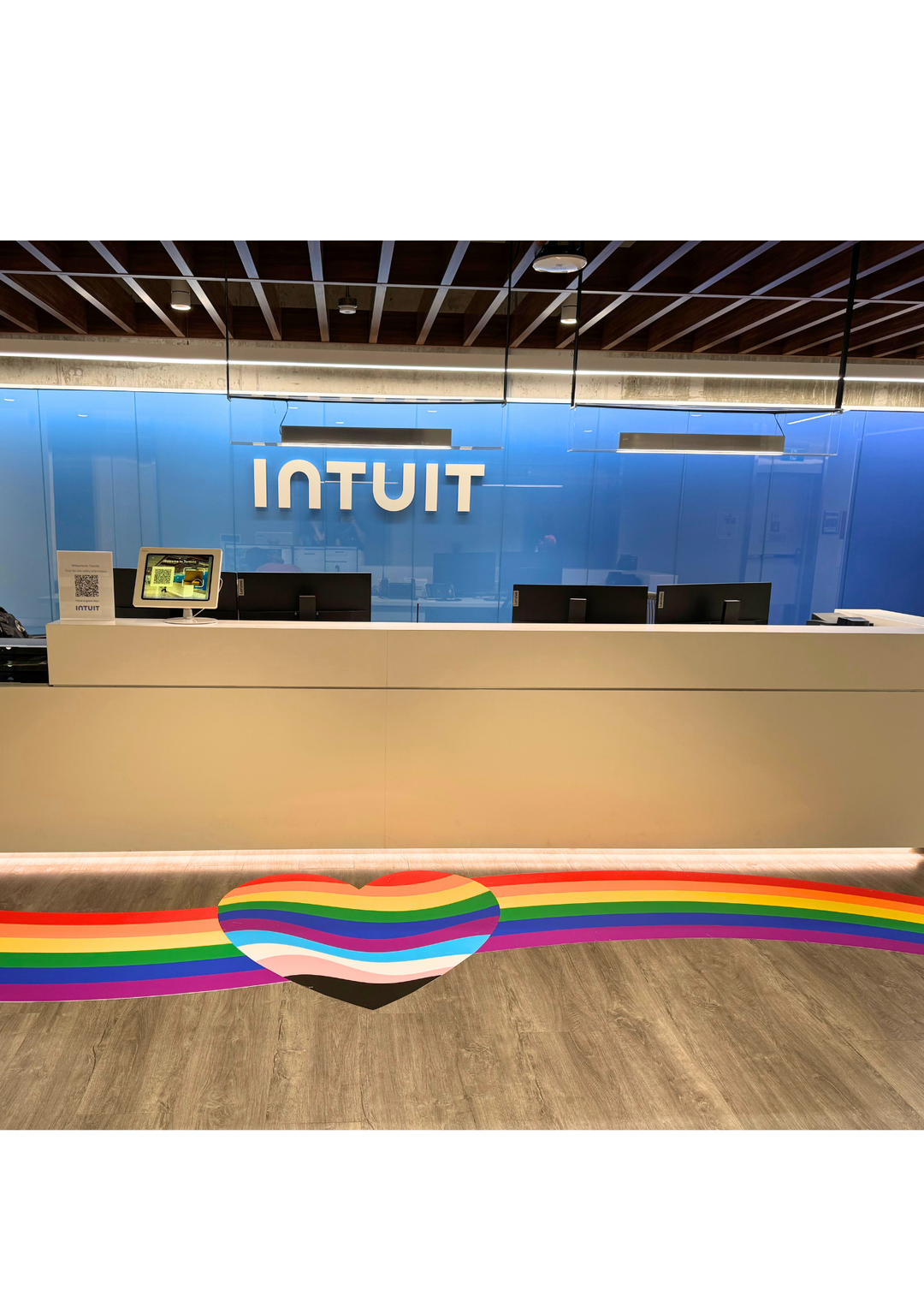 Custom Rainbow Floor Vinyl (Pride Install)