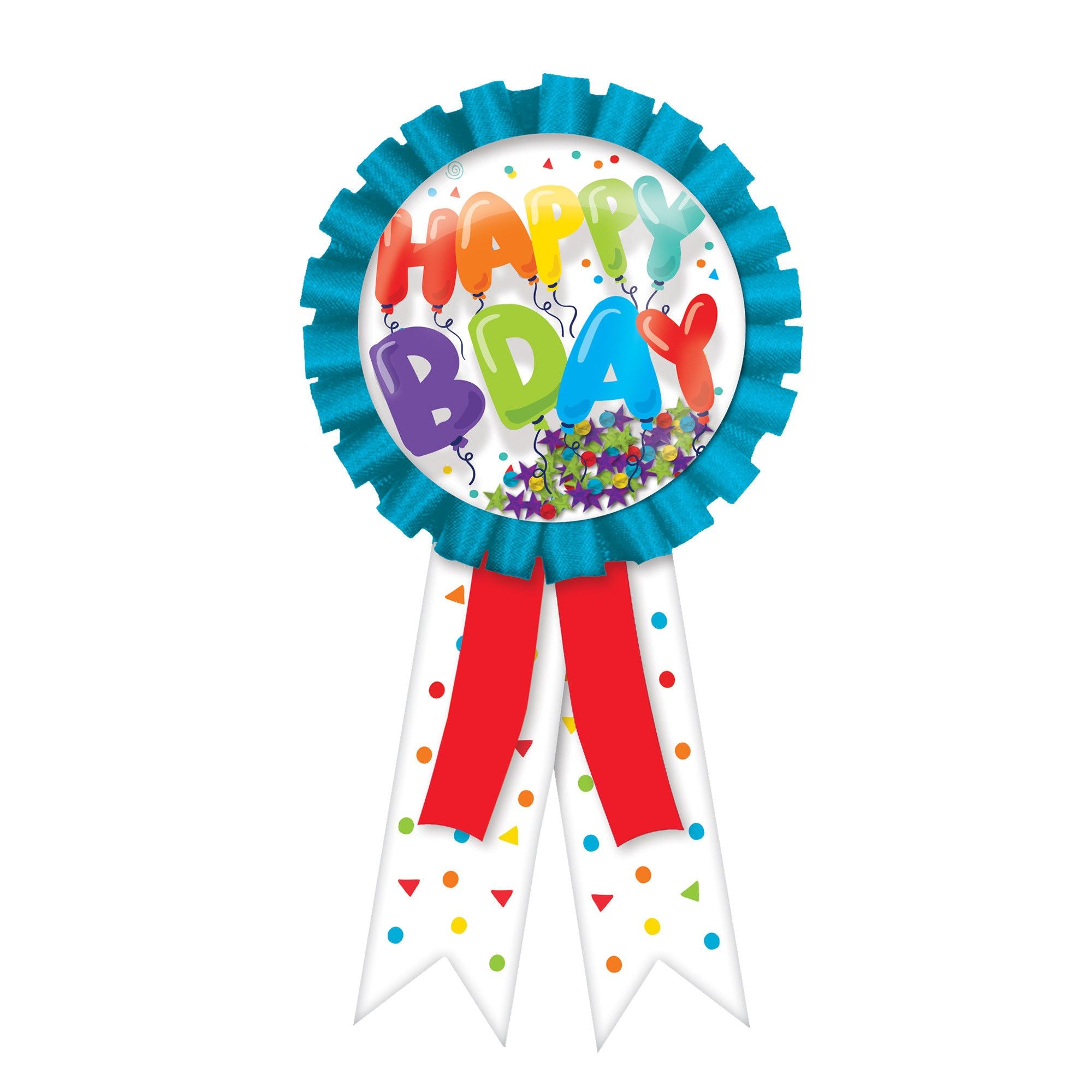Confetti Birthday Pin Primary Colours – T.O. Balloons