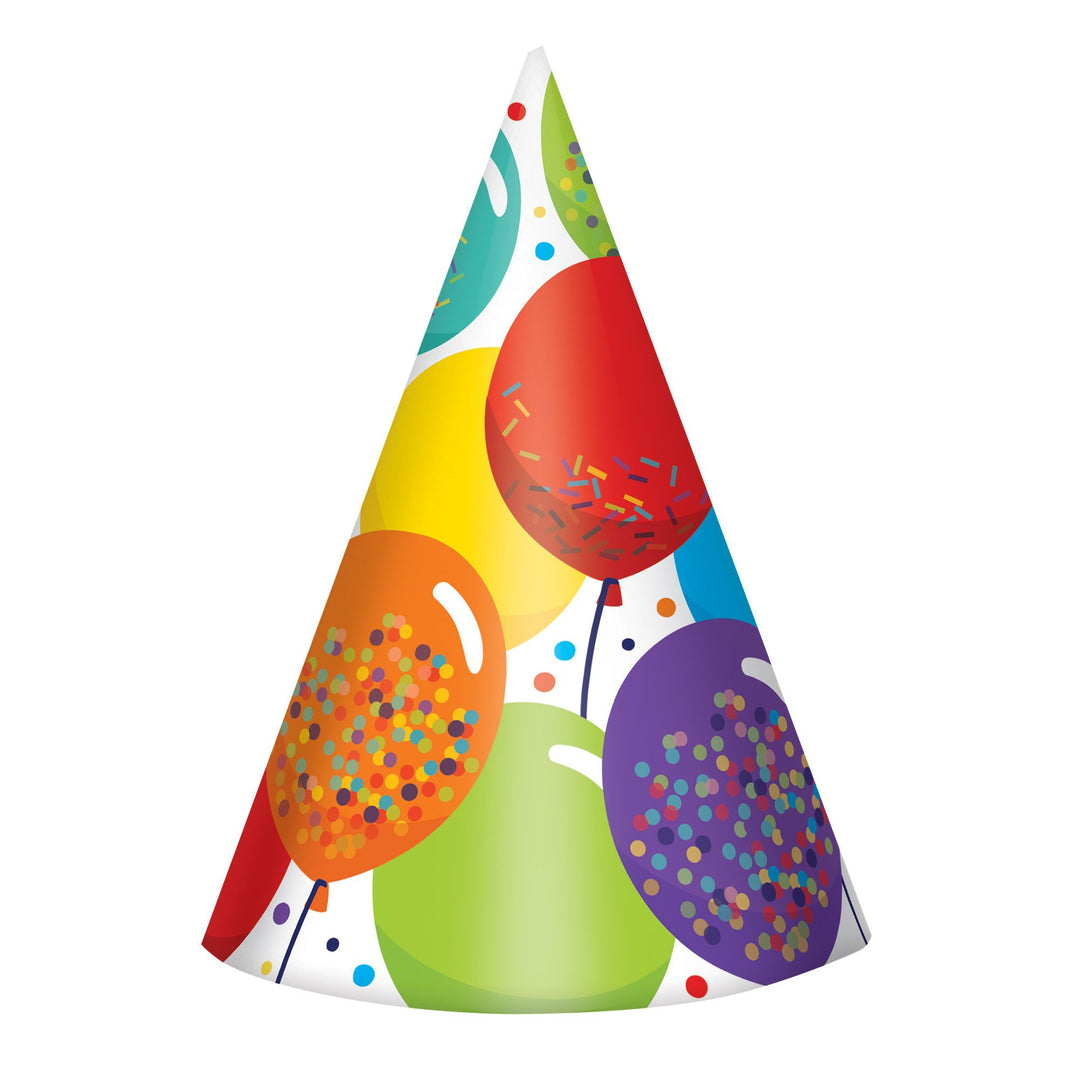 Birthday Balloons Party Hats 24ct
