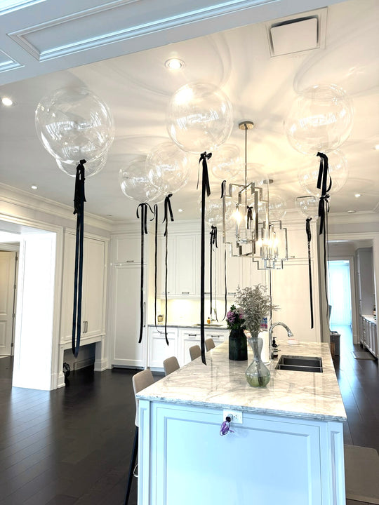 Jumbo Ceiling Balloons with thick ribbon accent (Qty 1)
