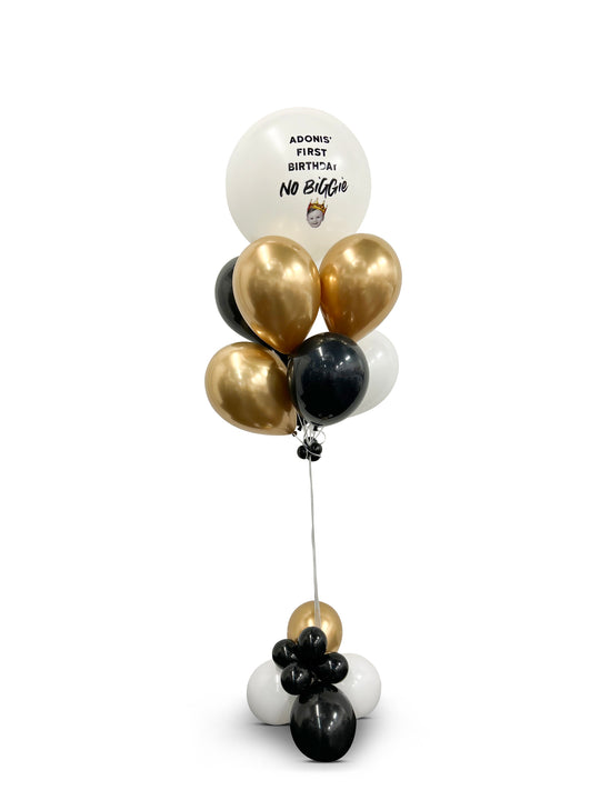 Custom message balloon with bubble cluster weight