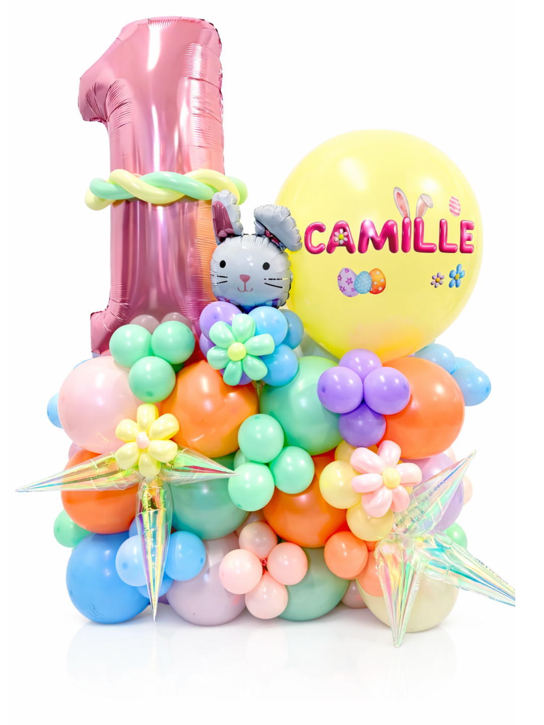 34_Number_balloon_stand_with_custom_message