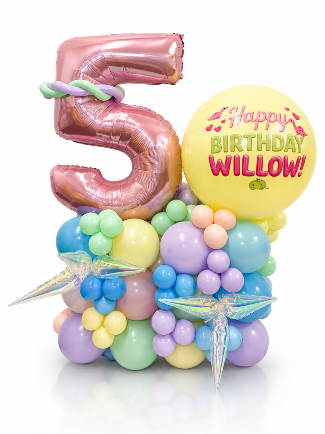 34_Number_balloon_stand_with_custom_message