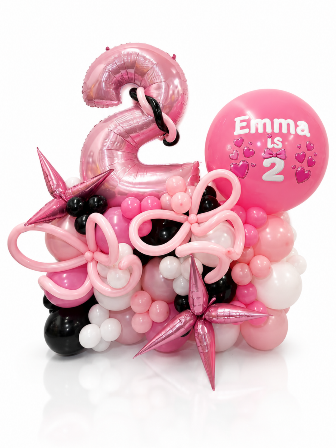 34_Number_balloon_stand_with_custom_message