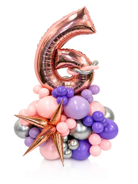 34" Number on Air-filled balloon stand