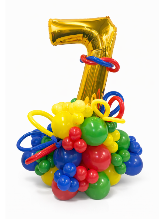 34" Number on Air-filled balloon stand