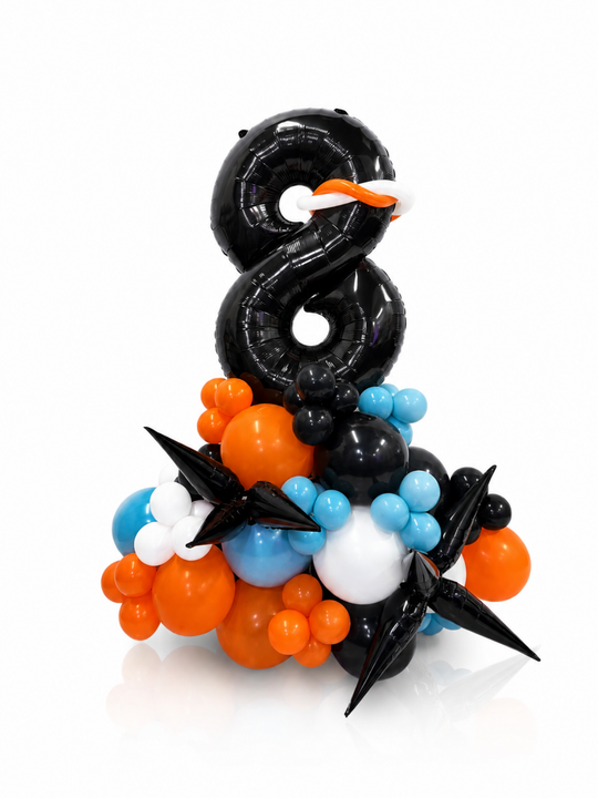 34" Number on Air-filled balloon stand