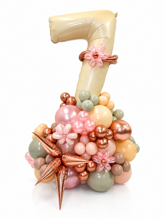 34" Number on Air-filled balloon stand