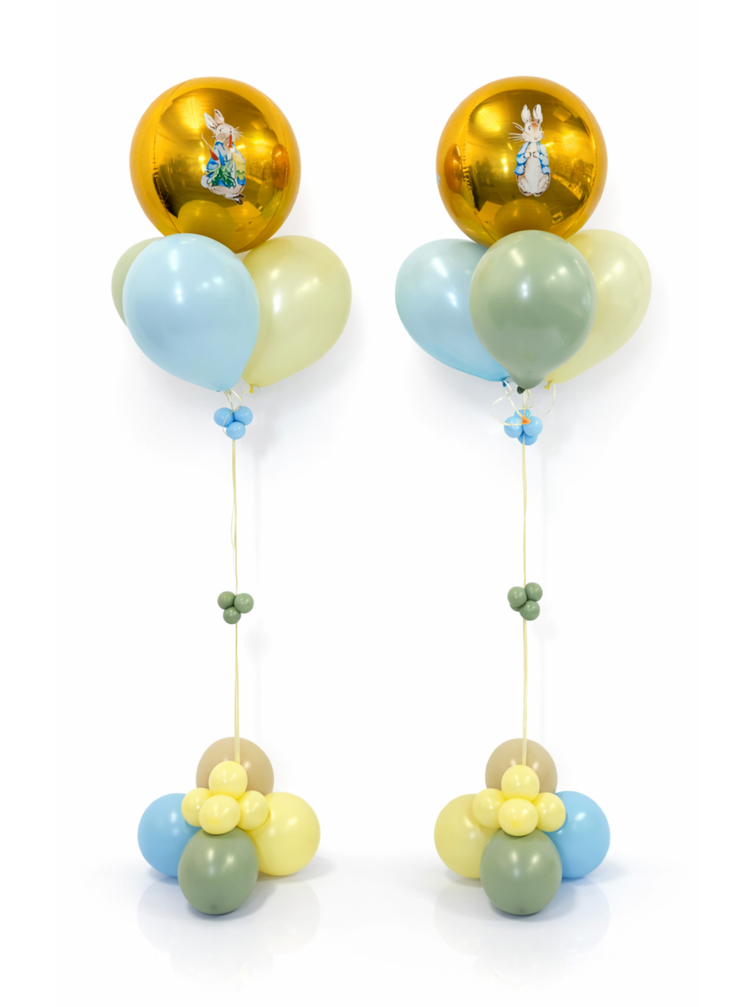 Peter rabbit custom birthday balloon stand