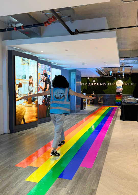 Custom Rainbow Floor Vinyl (Pride Install)