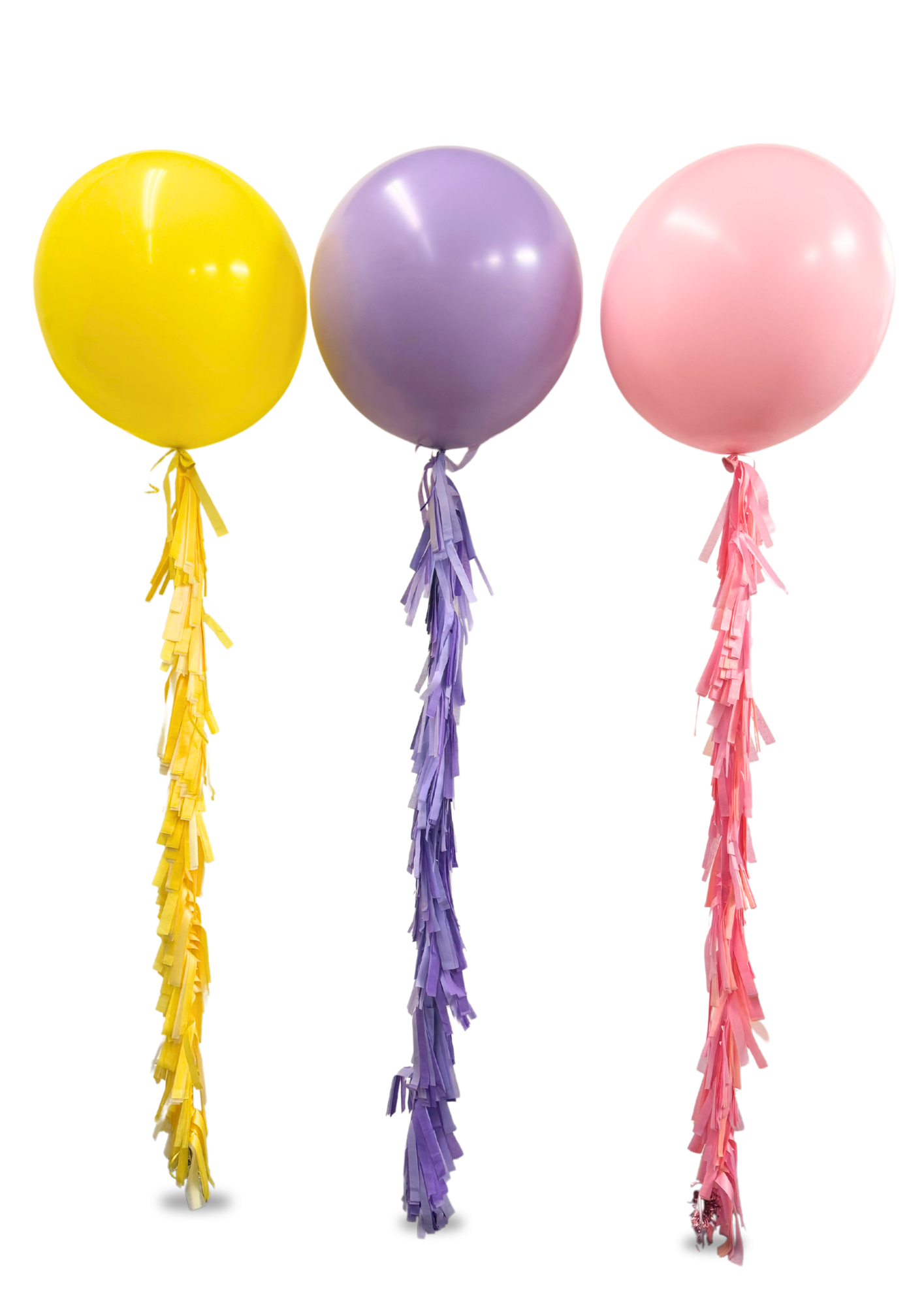 36" balloon with hand made tassle tail