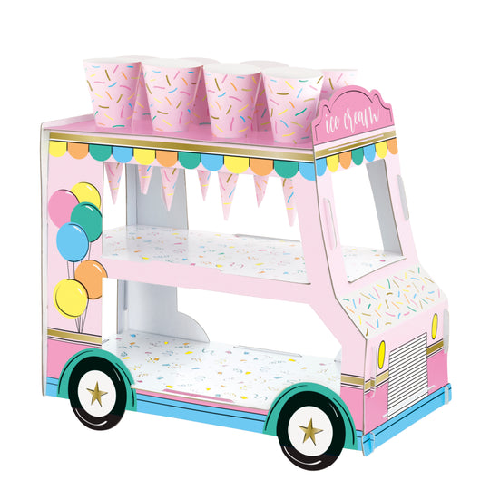 Ice Cream Truck Dessert Stand with Ice Cream Wrappers