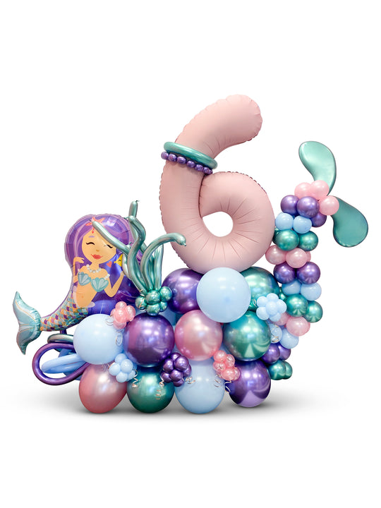 Mermaid Cluster Stand with custom message