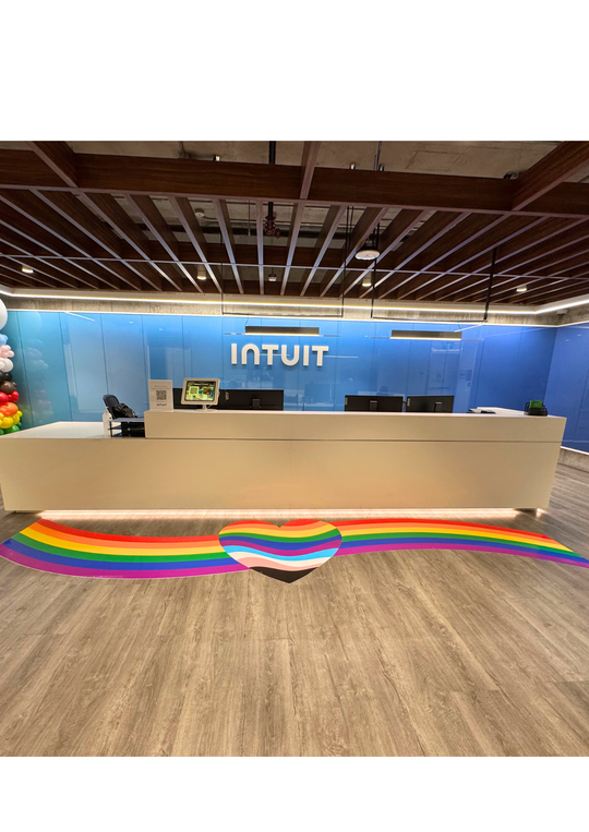 Custom Rainbow Floor Vinyl (Pride Install)