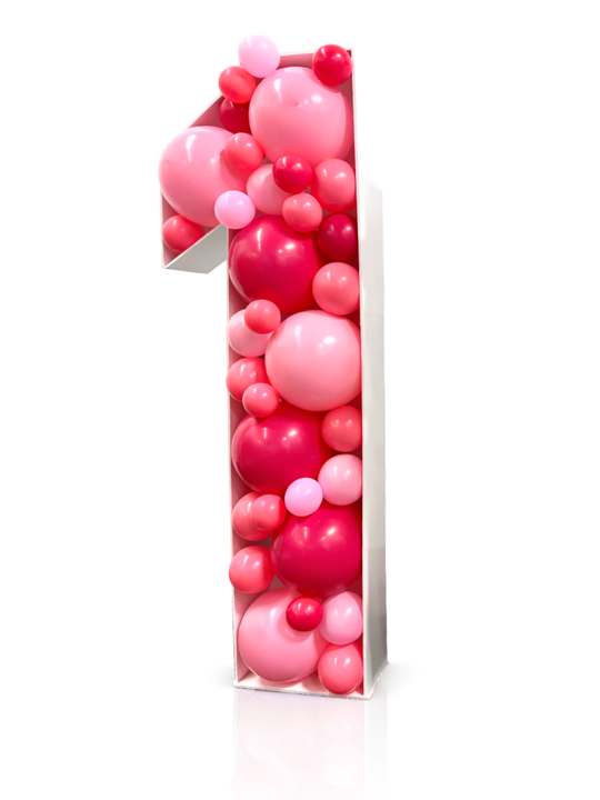 4ft Mosaic Number filled with Balloons (72 hour rental) (QTY: 1)