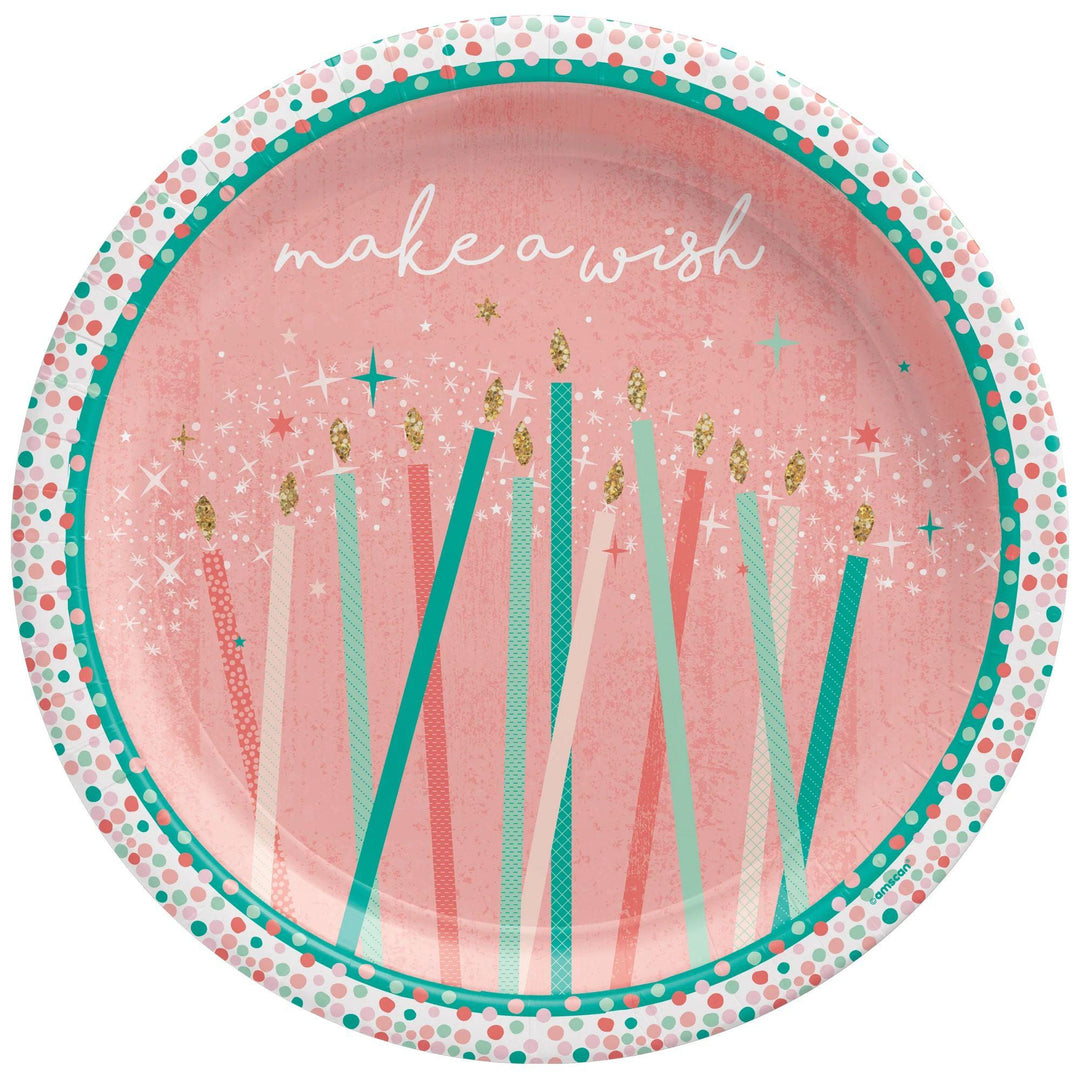 Make A Wish Birthday Plates 8CT