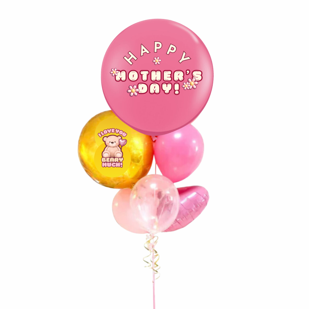 Mother's Day 3ft Balloon Bouquet (includes a metallic ORB)