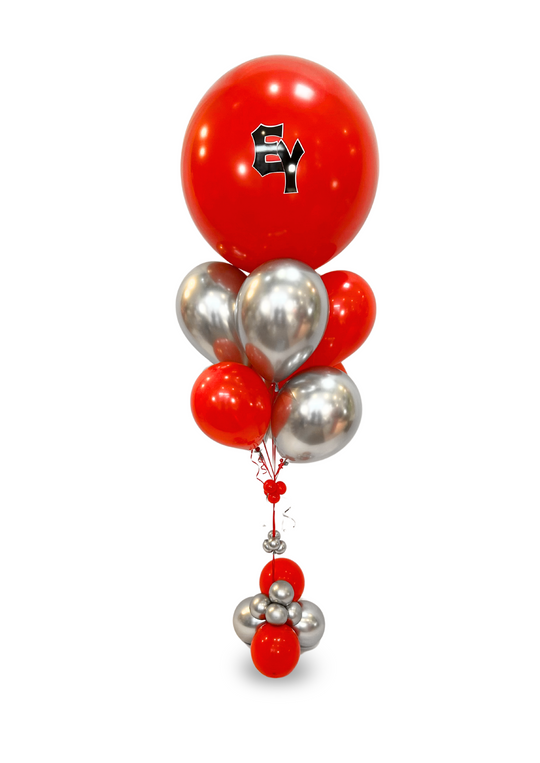 Custom message balloon with bubble cluster weight