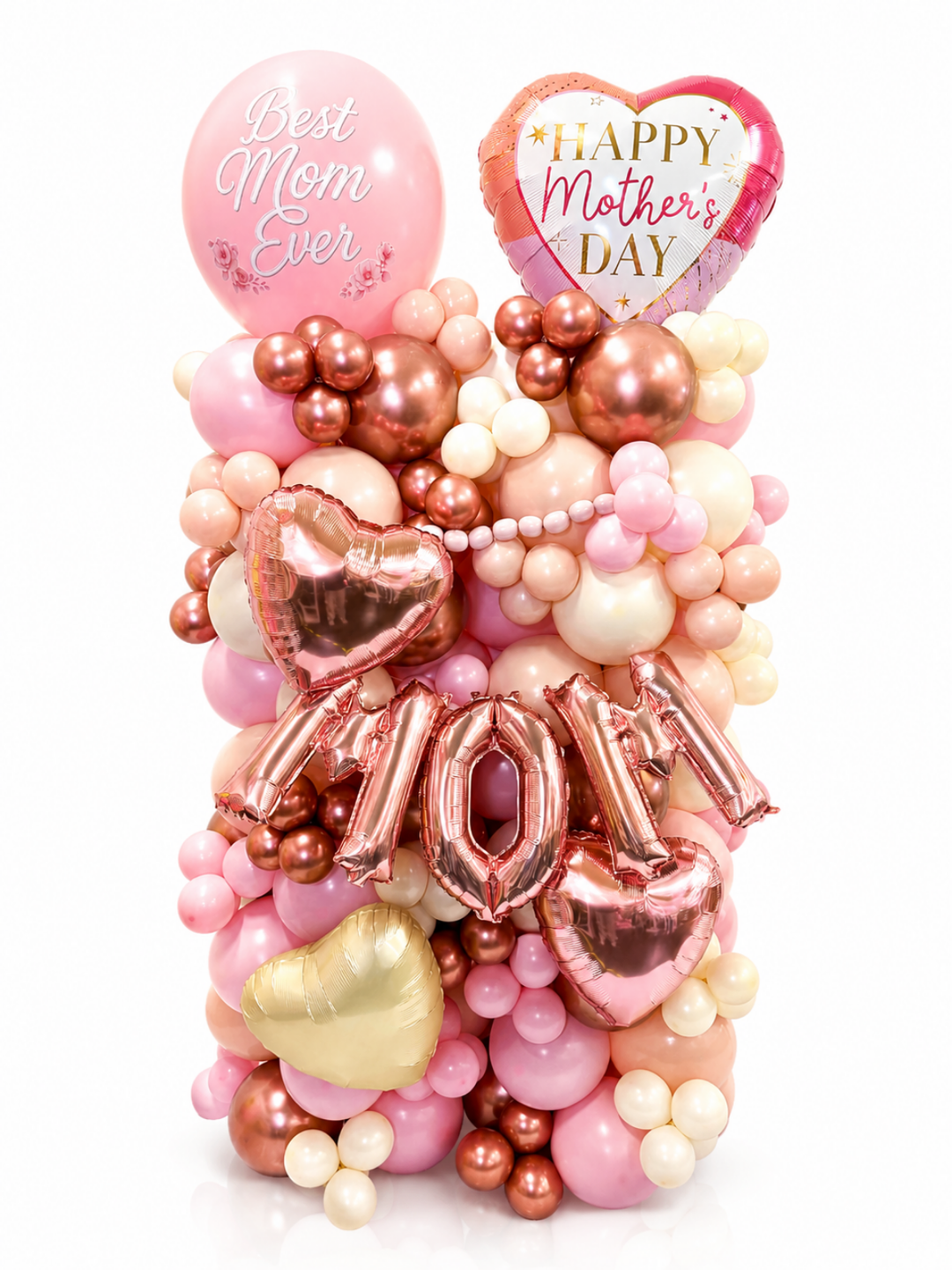 5_ft_tall_Mothers_Day_Custom_Balloon_Cluster_Stand