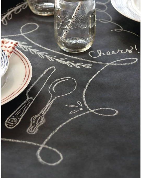 Chalkboard Table Runner with Chalk