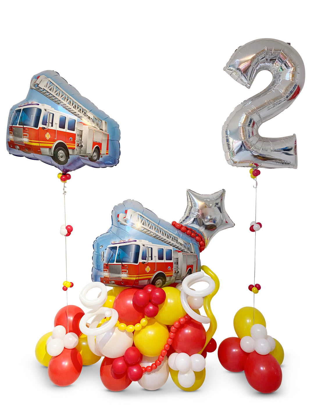 Fire truck balloon birthday package