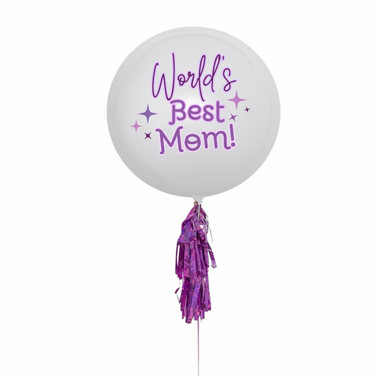 Custom Worlds Best Mom 3ft Balloon