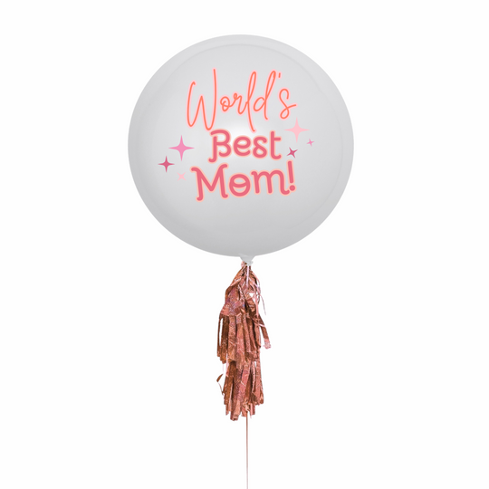 Custom Worlds Best Mom 3ft Balloon