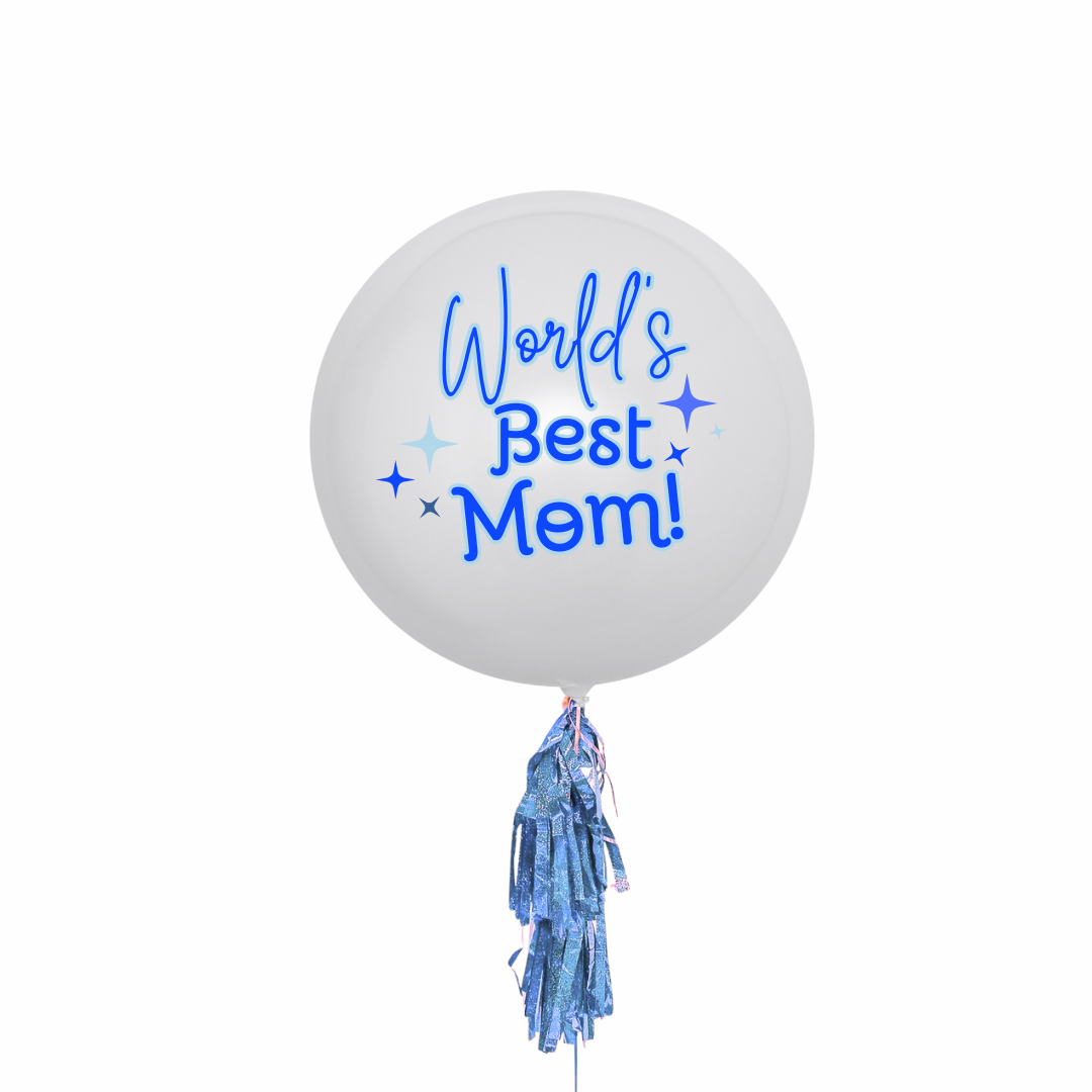 Custom Worlds Best Mom 3ft Balloon