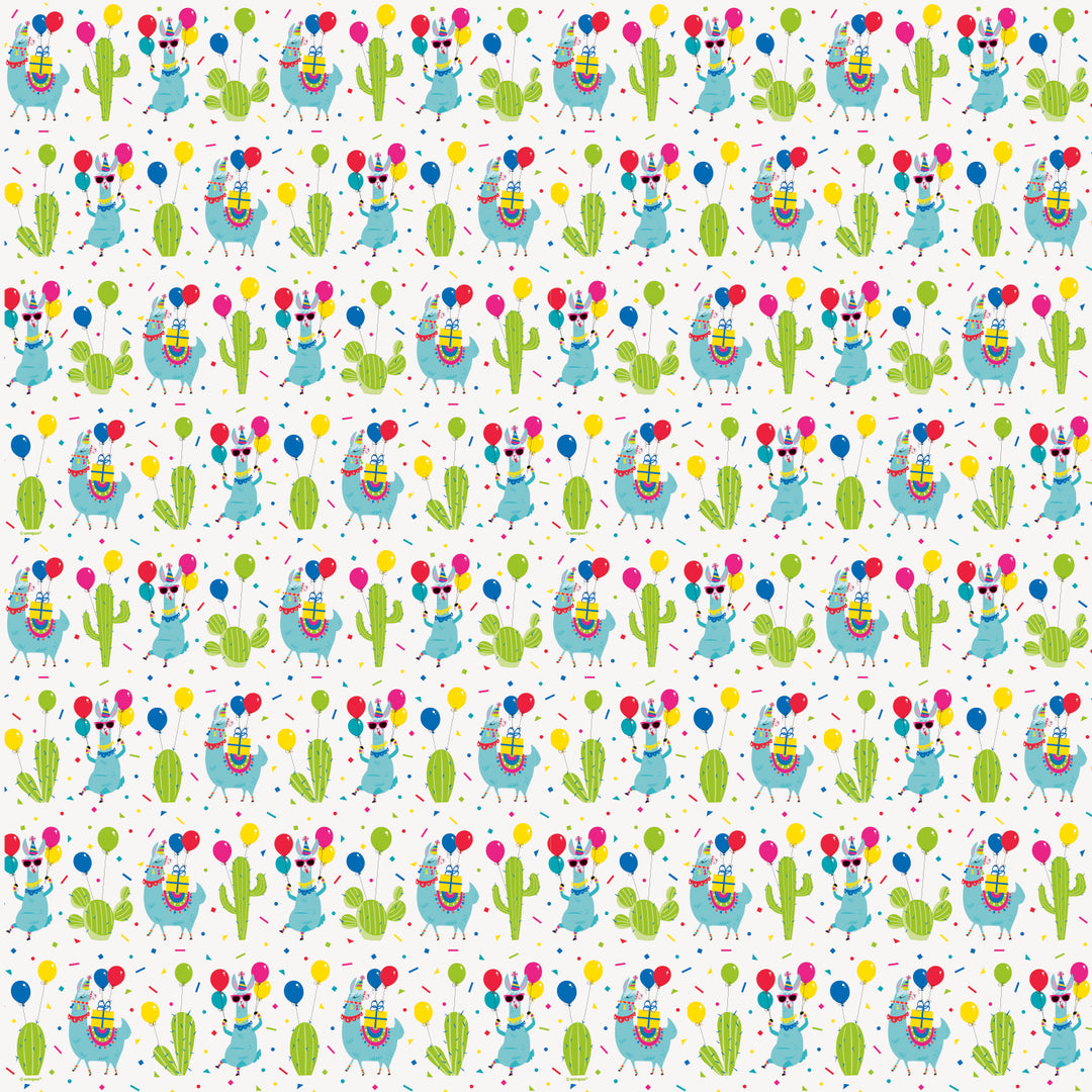Lama Birthday Party  Gift Wrap