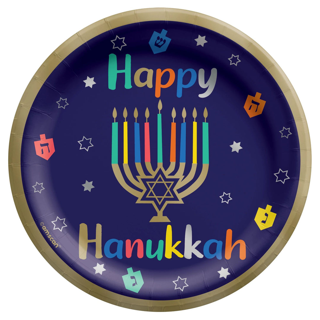 Happy Hanukkah Small Paper Plates