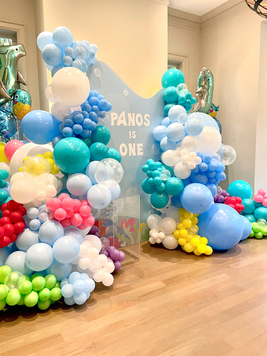 Under the Sea Birthday Theme - with Balloon cluster and Custom Backdrop Wall
