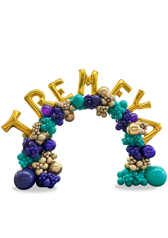 8x10ft arch with letters on top