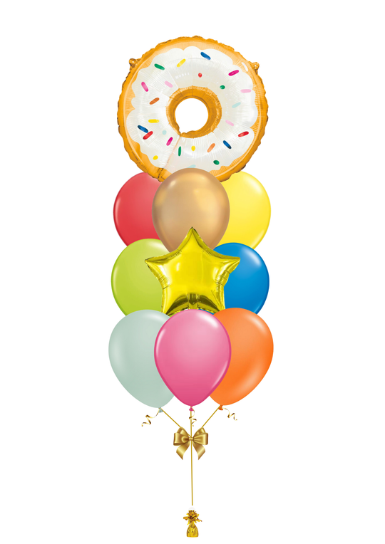 Giant Donut Foil Balloon Bouquet
