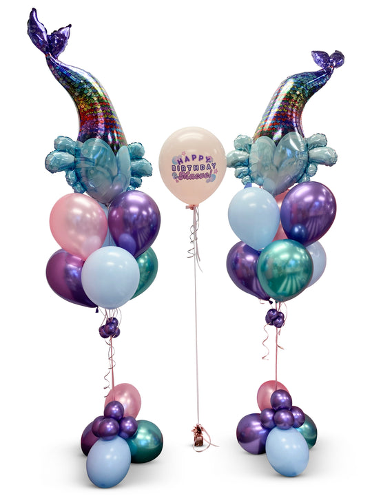 Custom Mermaid Birthday Balloon Package