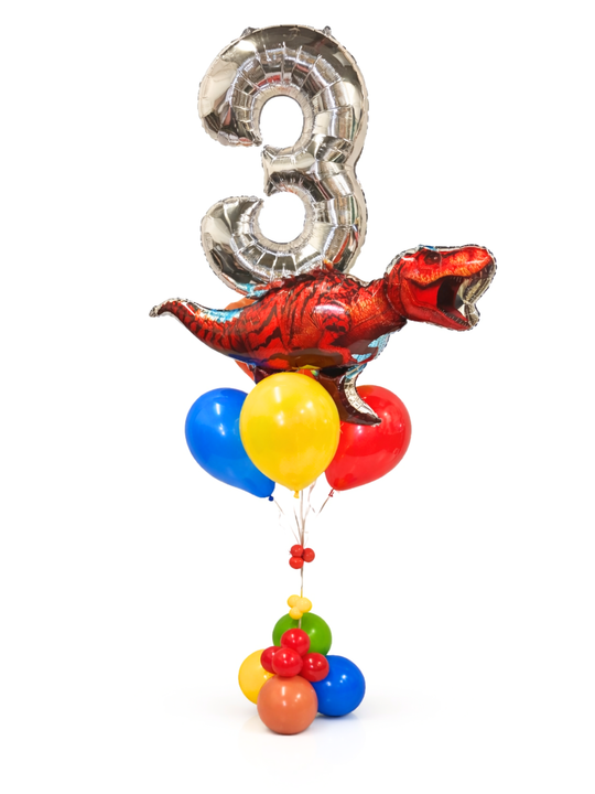 Balloon_bouquet_with_bubble_cluster_weight_and_dinosaur