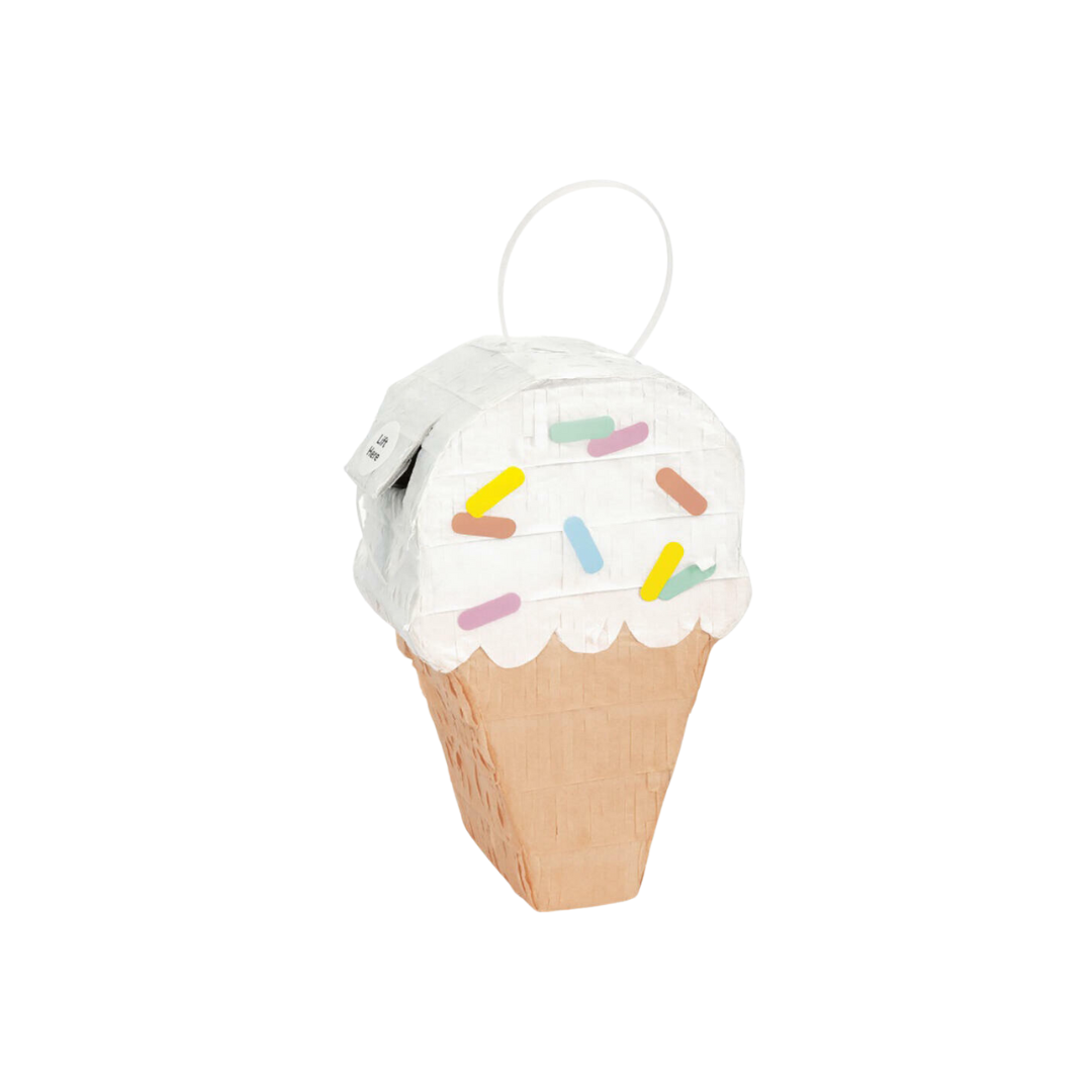 Pastel Ice Cream Cone Shaped Mini Pinata