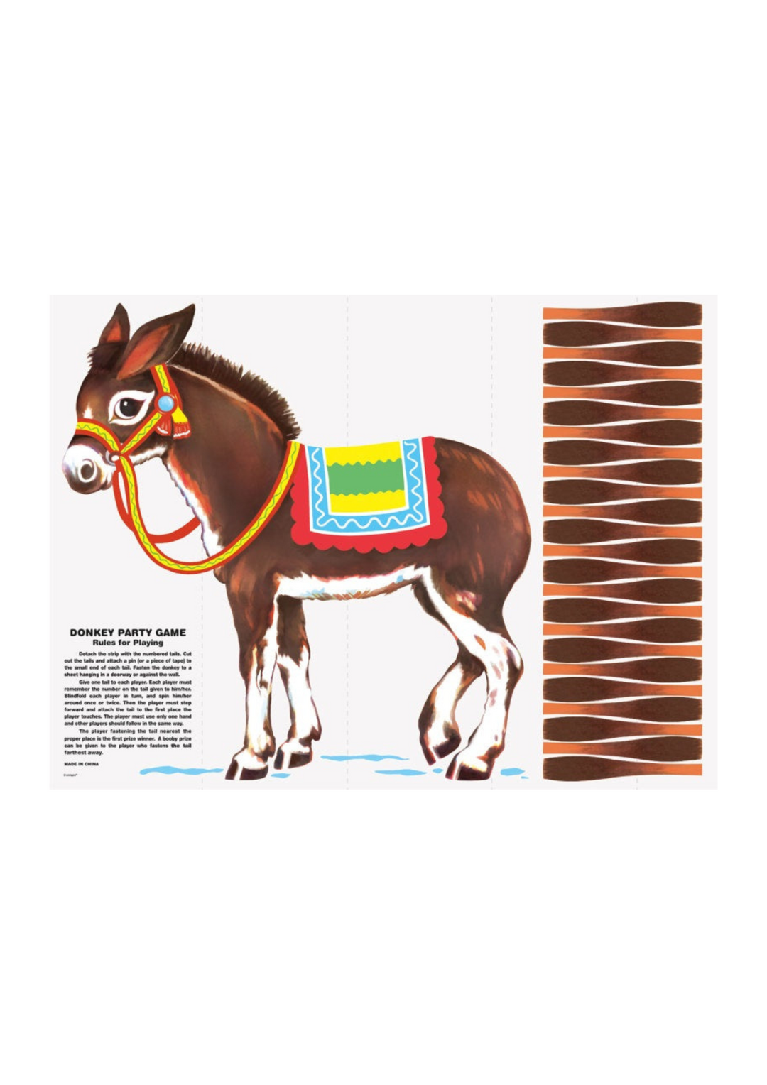 Pin the Tail on the Donkey Party Game