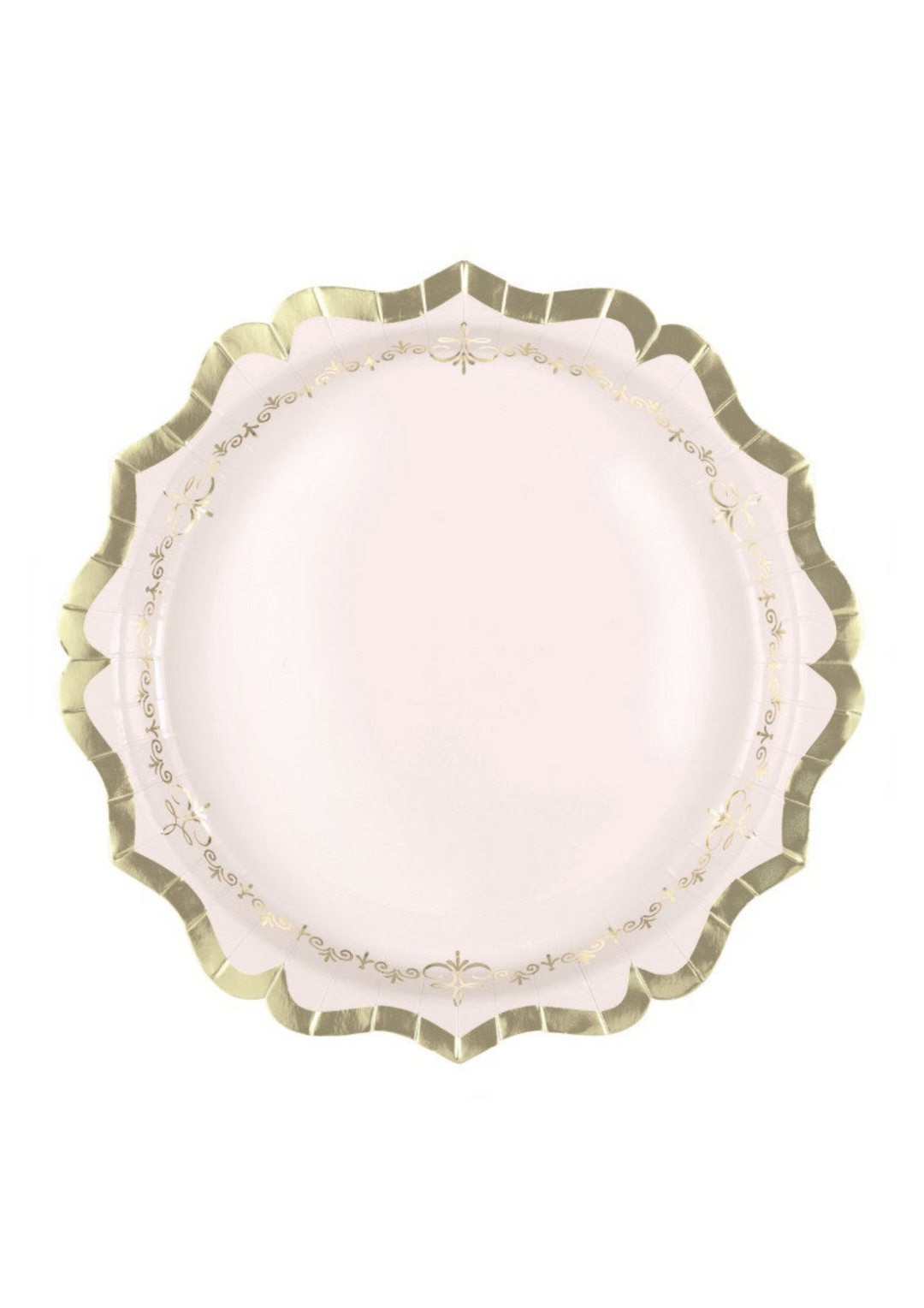 Golden Garden Party Shaped-Edge 9.25" Plates 8ct